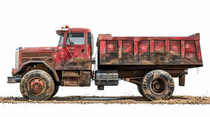 Fototapeta premium Ftat truck isolated on white background vector image