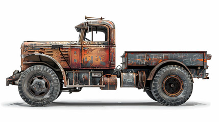 Obraz premium Ftat truck isolated on white background vector image