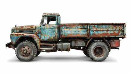 Fototapeta premium Ftat truck isolated on white background vector image