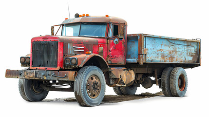 Obraz premium Ftat truck isolated on white background vector image