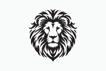 Lion head Silhouette vector style