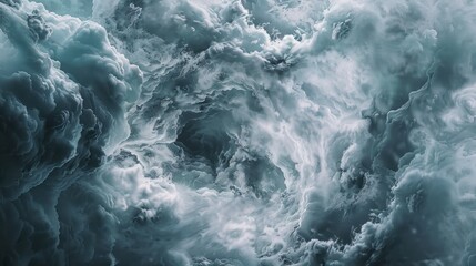 Fototapeta premium Powerful storm clouds swirling into a vortex, a remarkable natural sight.