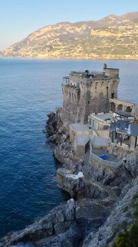 
Maiori, tourist destination  La Ceriola tower   on the Amalfi Coast, Italy.
