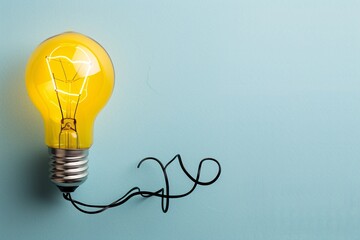 a light bulb with a wire attached to it