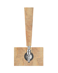 Blank beer tap pump handle for branding template, 3d illustration.