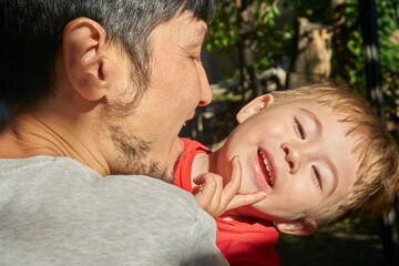 emotions of child and father