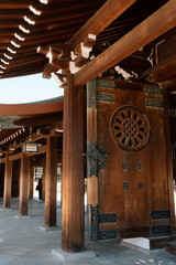 Intricate Wooden Gate at Meiji Shrine