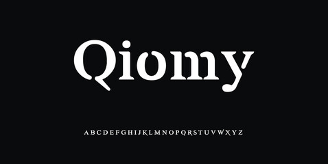 Obraz premium Qiomy modern stylish small alphabet letter logo design