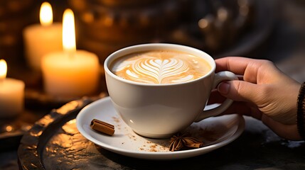 Wooden Table Cappuccino with Studio Light