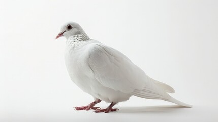 Fototapeta premium Elegant White Dove in Minimalistic Style - High Detail Sony Alpha7R V Photo