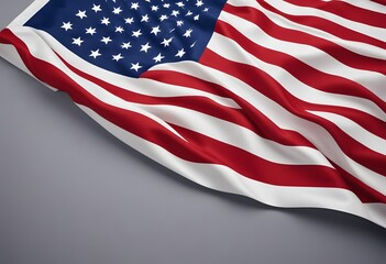 Fototapeta premium United States flag on a dark background with text space. Concept of celebrating Labor Day