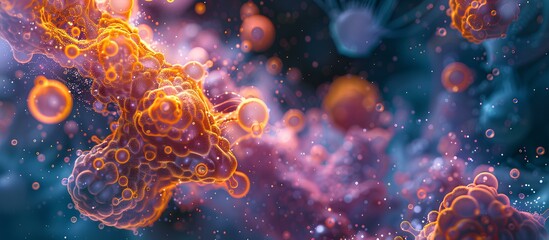 A micrograph of crazy and altered protein from a microscope