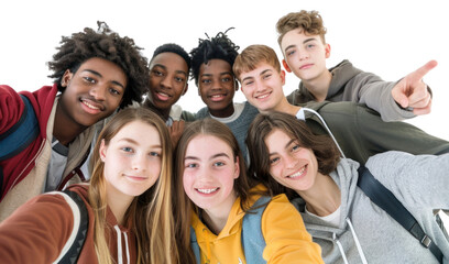 Fototapeta premium PNG Selfie teen accessories groupshot.