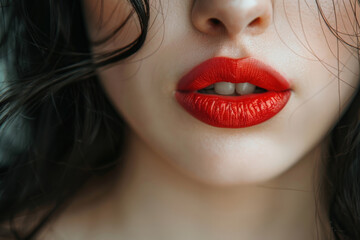 Red Lips Close-up