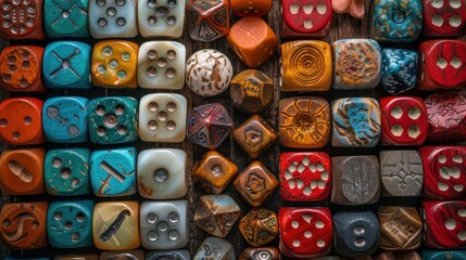 Collection of Hand-Painted Dice