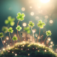 four leaf clover.Generative AI