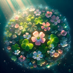 four leaf clover.Generative AI