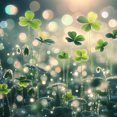 four leaf clover.Generative AI