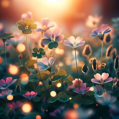 four leaf clover.Generative AI