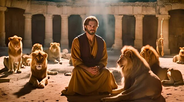 Daniel in the Lions' Den. Faith and Resilience