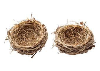 Obraz premium Empty bird nest isolated on the white background