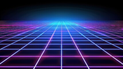 Neon Grid Abstract Background