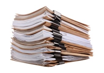 Tack of Documents isolated on white background