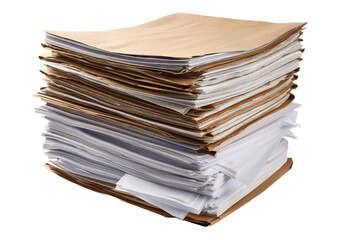 Tack of Documents isolated on white background