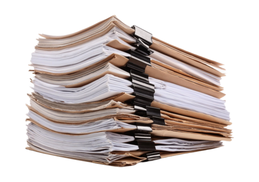 Tack of Documents isolated on white background