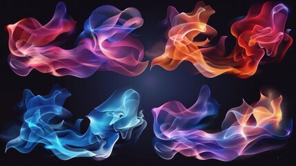 Obraz premium Abstract Swirling Energy: A Symphony of Colors