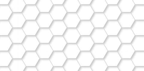 Naklejka premium Vector White Hexagonal Background. Luxury White Pattern. Vector Illustration. 3D Futuristic abstract honeycomb mosaic white background. geometric mesh cell texture. modern futuristic wallpaper.