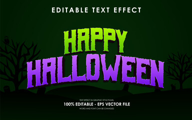 Editable Happy Halloween Text Effect