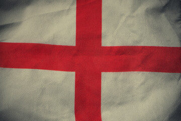 Fototapeta premium England nation flag on crumpled fabric background , country flag