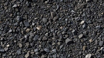 A sleek charcoal asphalt texture with tiny pebbles for roads and soil.
