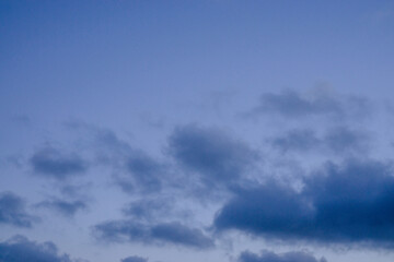 cloudy skies in the evening