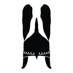 Old age Warrior helmet silhouette 