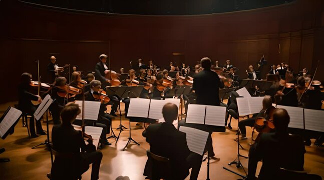 Silhouettes of Orchestra Instruments