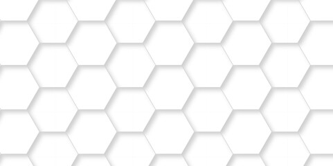 Naklejka premium Vector White Hexagonal Background. Luxury White Pattern. Vector Illustration. 3D Futuristic abstract honeycomb mosaic white background. geometric mesh cell texture. modern futuristic wallpaper.