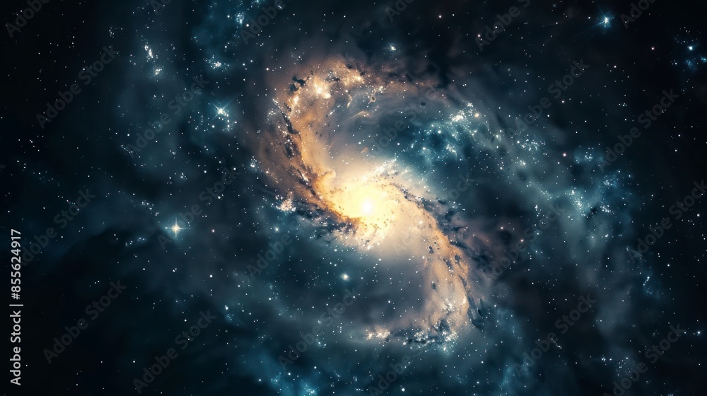 Canvas Prints dynamic artwork of stars forming a vortex against a galactic backdrop.