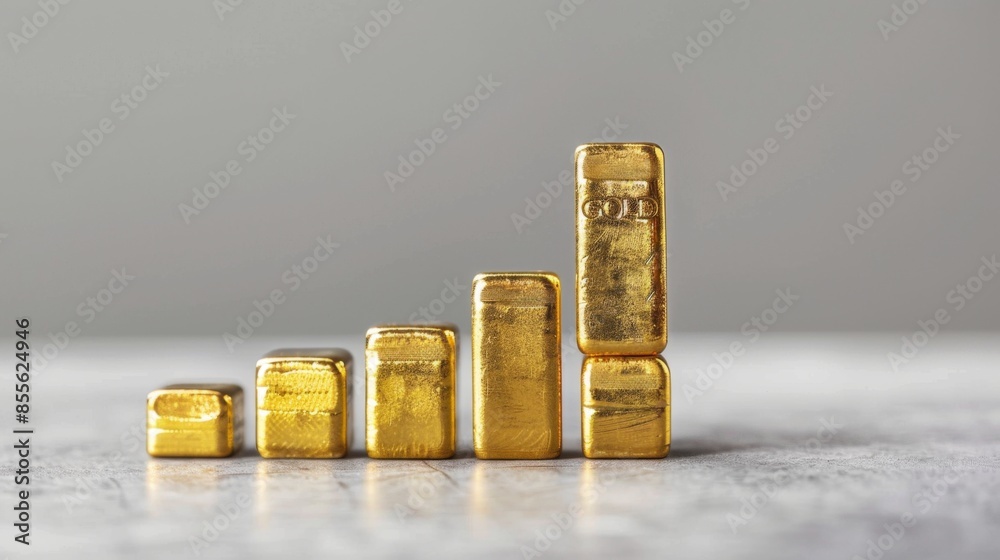 Poster a bar graph illustrating the historical returns on gold investments compared to other asset classes