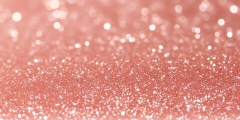 Peach pink glitter bokeh texture background , Rose gold pink sparkle glitter pattern, banner..