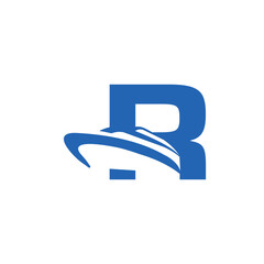 Letter R Yacht logo icon vector template.eps