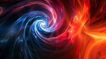 Artistic representation of swirling vortex shapes.