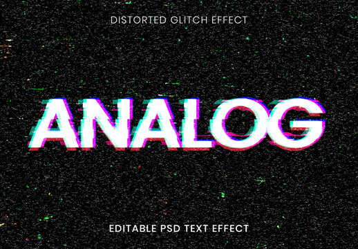 Distorted Glitch Text Effect
