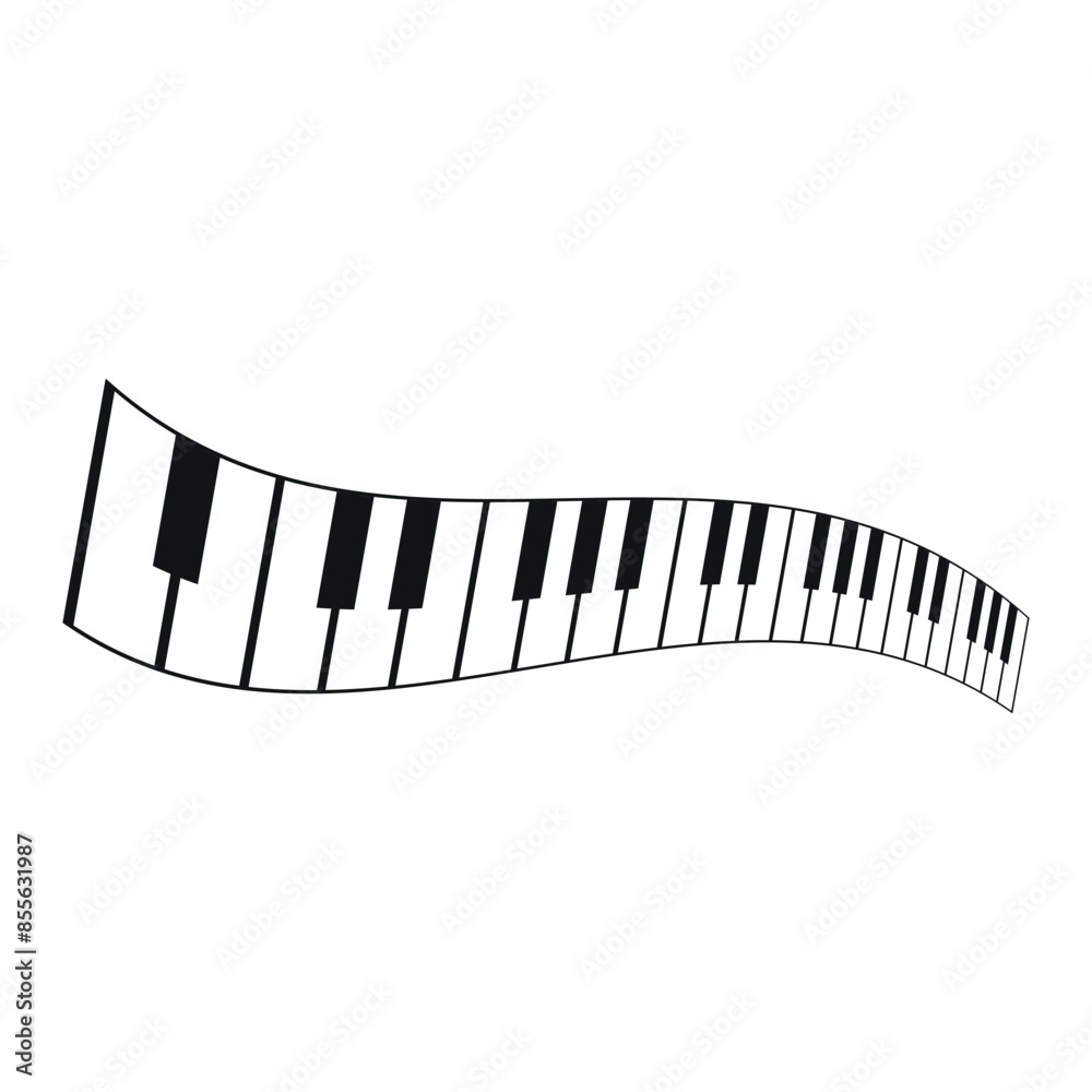 Poster piano keyboard illustration