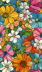 wallpaper, tiles or carpet cartoon illustrator, seamless pattern.