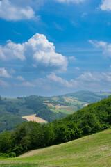 Obraz premium Landscape of the Emilia-Romagna region near the city of Parma in Italy