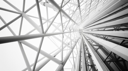 Minimalist line art with clean, continuous lines forming abstract shapes and patterns on a plain background