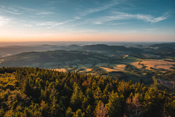 sunset in the mountains