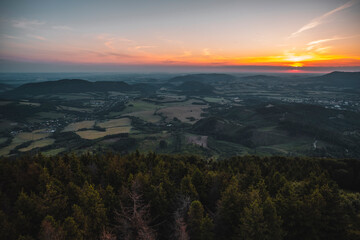 sunset in the mountains